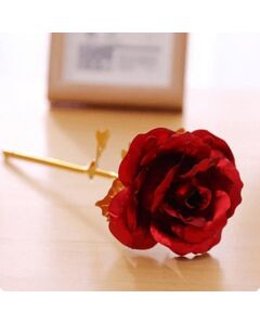 Trandafir placat cu aur, 24K, cadou, gold, rosu