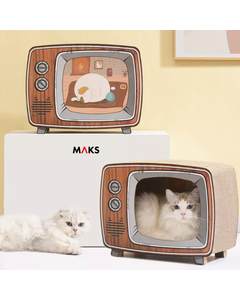 Pisi TV Maks, Casuta perfecta pentru pisica ta, model rezistent la uzura