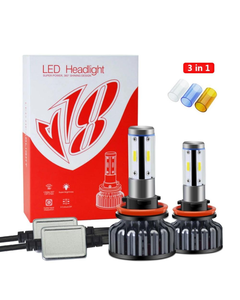 LED Headlights - V18 LED Headlight with 100W 12000Lm/set Xenon Alb Super luminat