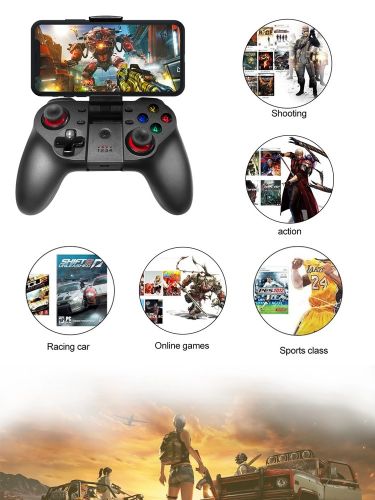 Gamepad cu Joystick, butoane si sageti, pentru telefon mobil pentru Free Fire, Pubg, COD, Fifa, Fortnite compatibil cu PS3, Windows Iphone si Android