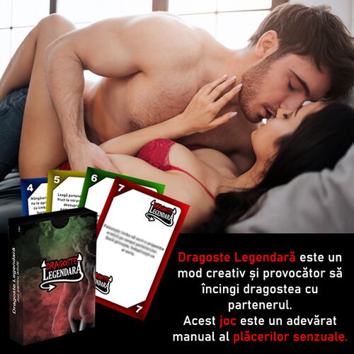 Dragoste Legendara - Joc erotic pentru cupluri si adulti. Set de 60 carti de joc si peste 80 de provocari sexuale unice