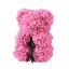 Ursulet Urs RoseBear din Trandafiri roz Decorat Manual, inaltime 25 cm - cadoul perfect