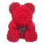 Ursulet Urs RoseBear din Trandafiri rosii Decorat Manual, inaltime 25 cm - cadoul perfect