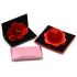 Inel din Zirconiu cu proiectie "Te iubesc" in 100 de cuvinte, Cutie Roz cu Trandafir 3D