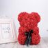 Ursulet Urs RoseBear din Trandafiri rosii Decorat Manual, inaltime 25 cm - cadoul perfect