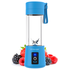 Storcator EasyJet, tip blender, pentru fructe si legume, portabil, recipient tip pahar din sticla groasa,  Albastru