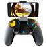 Gamepad wireless, Ipega Golden Warrior pentru Android, iOS, Windows, TV, compatibil cu PUBG / Fortnite, Kickcstand Telefon, Negru