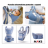 Marsupiu ergonomic pentru bebelusi, MAKS, Multifunctional, Confortabil, 0-36 luni, Albastru